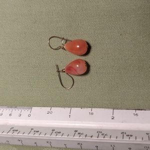 Vintage orange droplet earrings